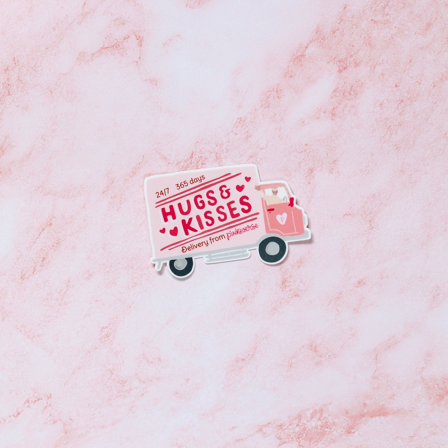 Hugs & Kisses Truck Sticker